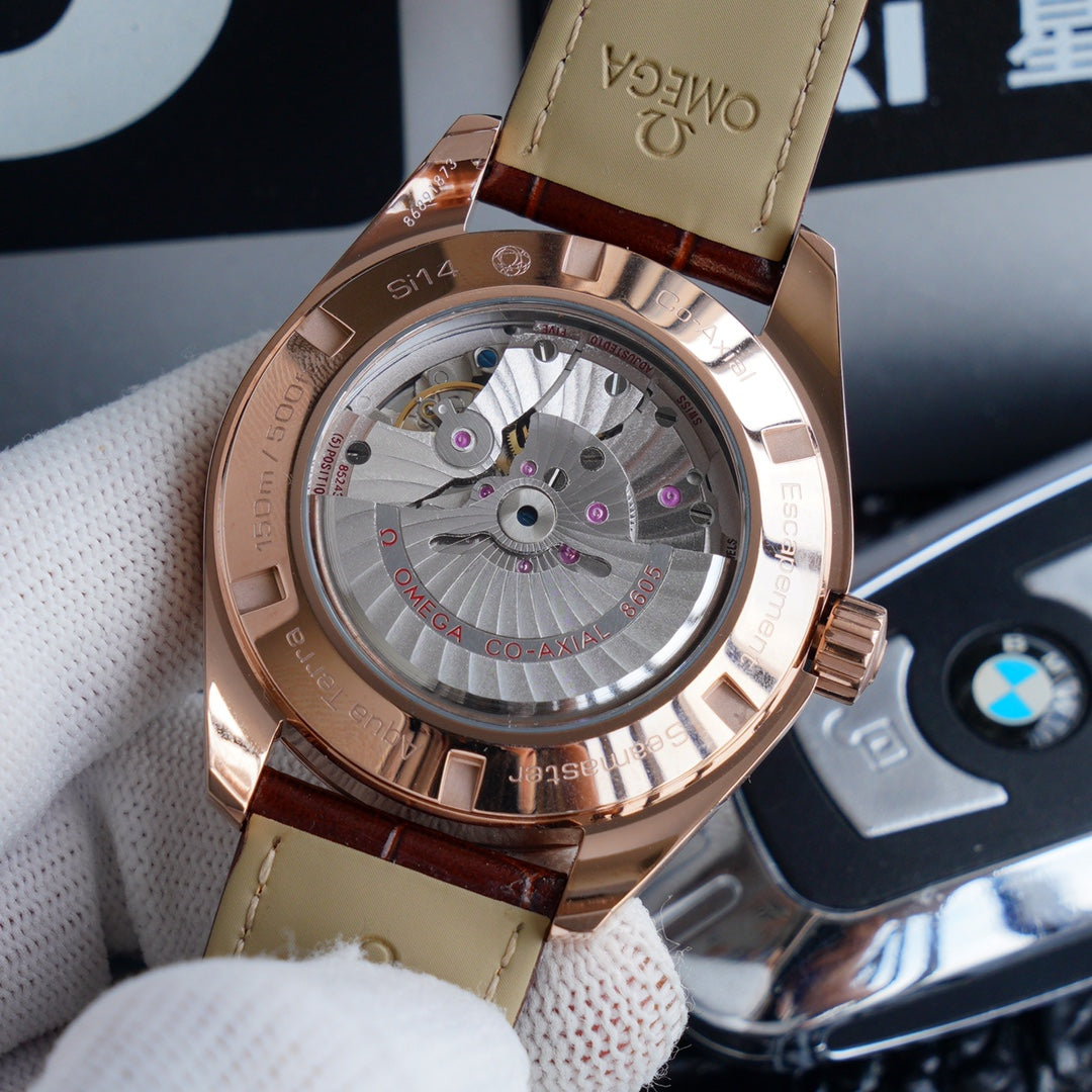 SEAMASTER AQUA TERRA 150M CO-AXIAL GMT LEATHER STRAP