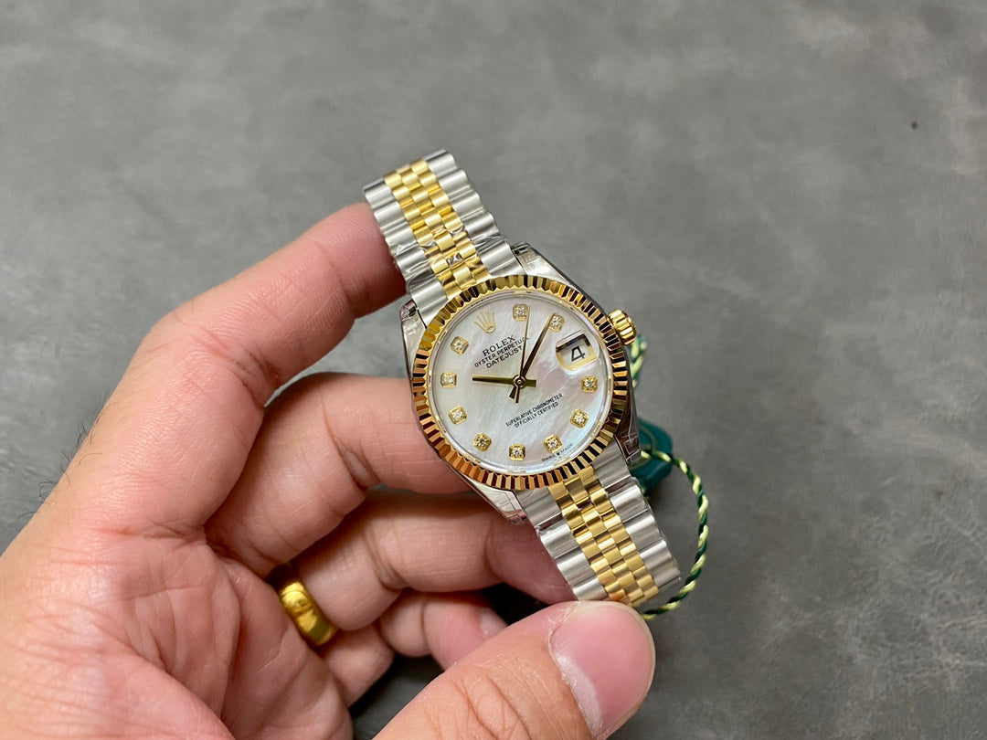 DATEJUST 31MM GOLD STEEL MOP DIAL