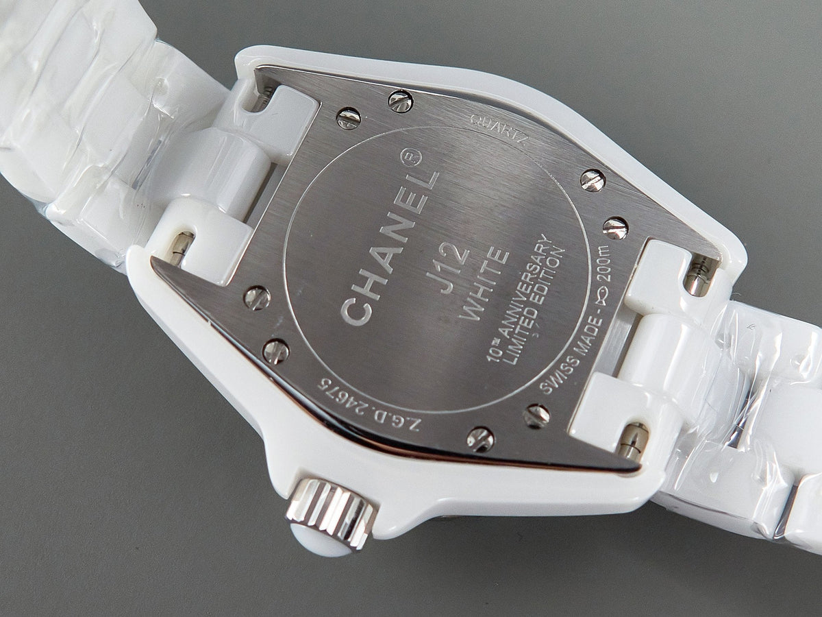 J12 Quartz White Ceramic White Numerals White Dial