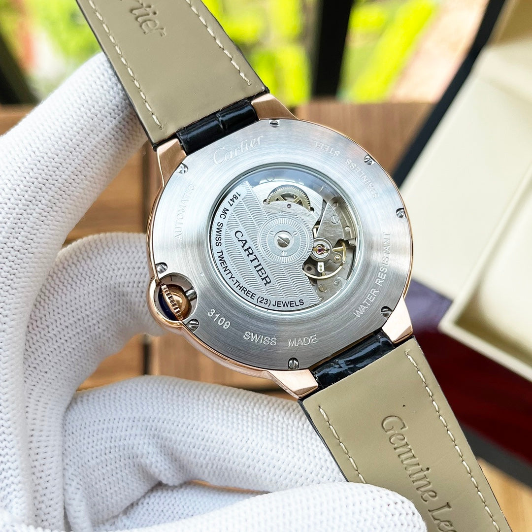 Cartier Men's Bleu Balloon 44mm Leather