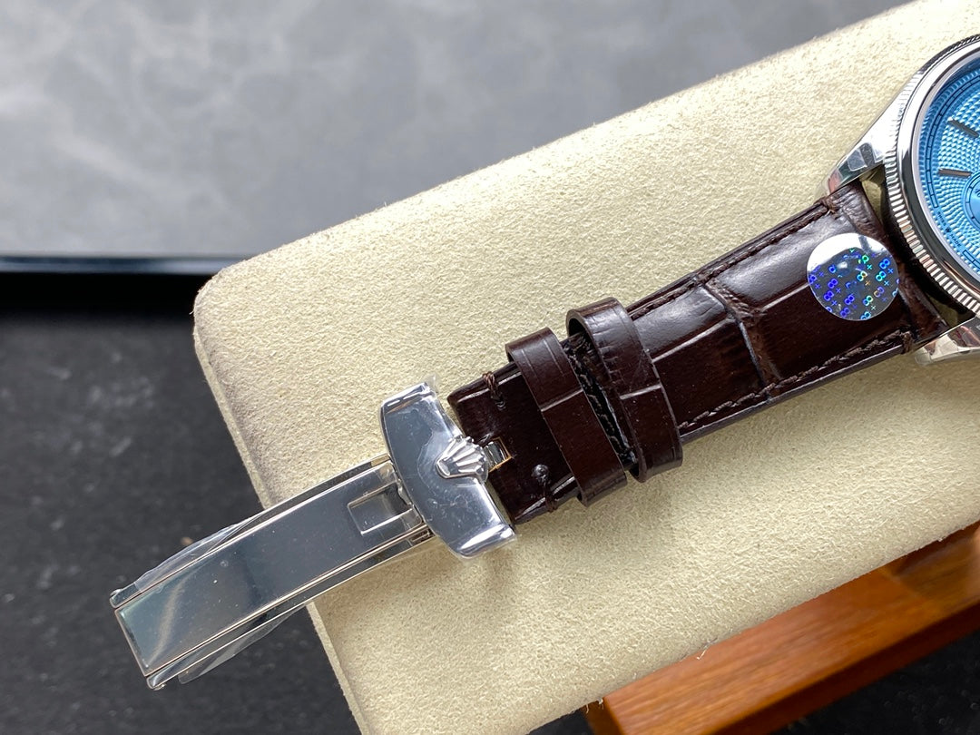 Rolex Perpetual 39mm Brown Blue Dial