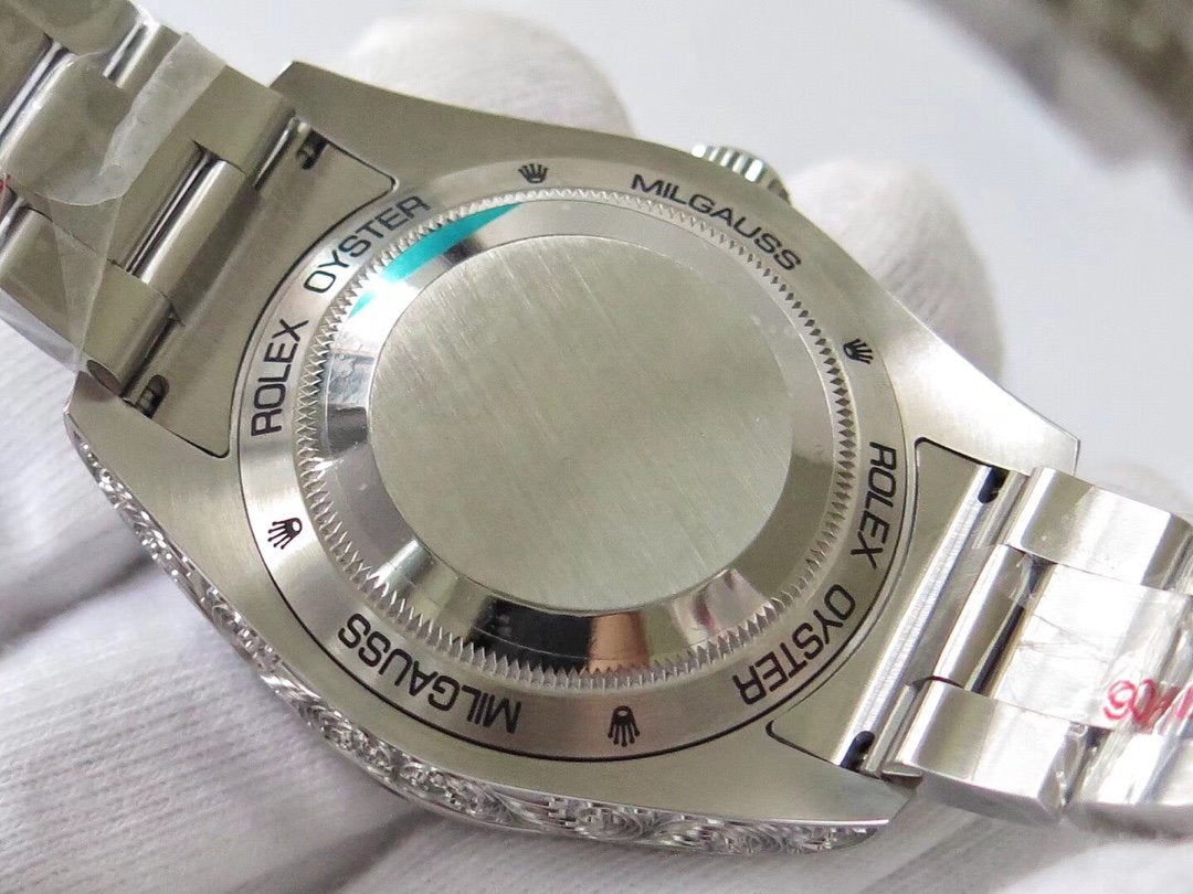 MILGAUSS 40MM STAINLESS STEEL ENGRAVED CASE BLUE DIAL