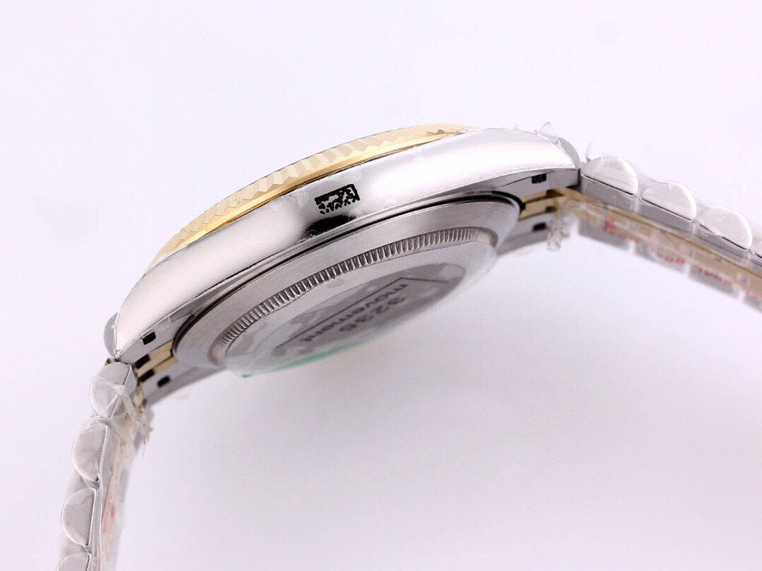 DATEJUST 41 TWO-TONE BLACK DIAL DIAMOND NUMERALS