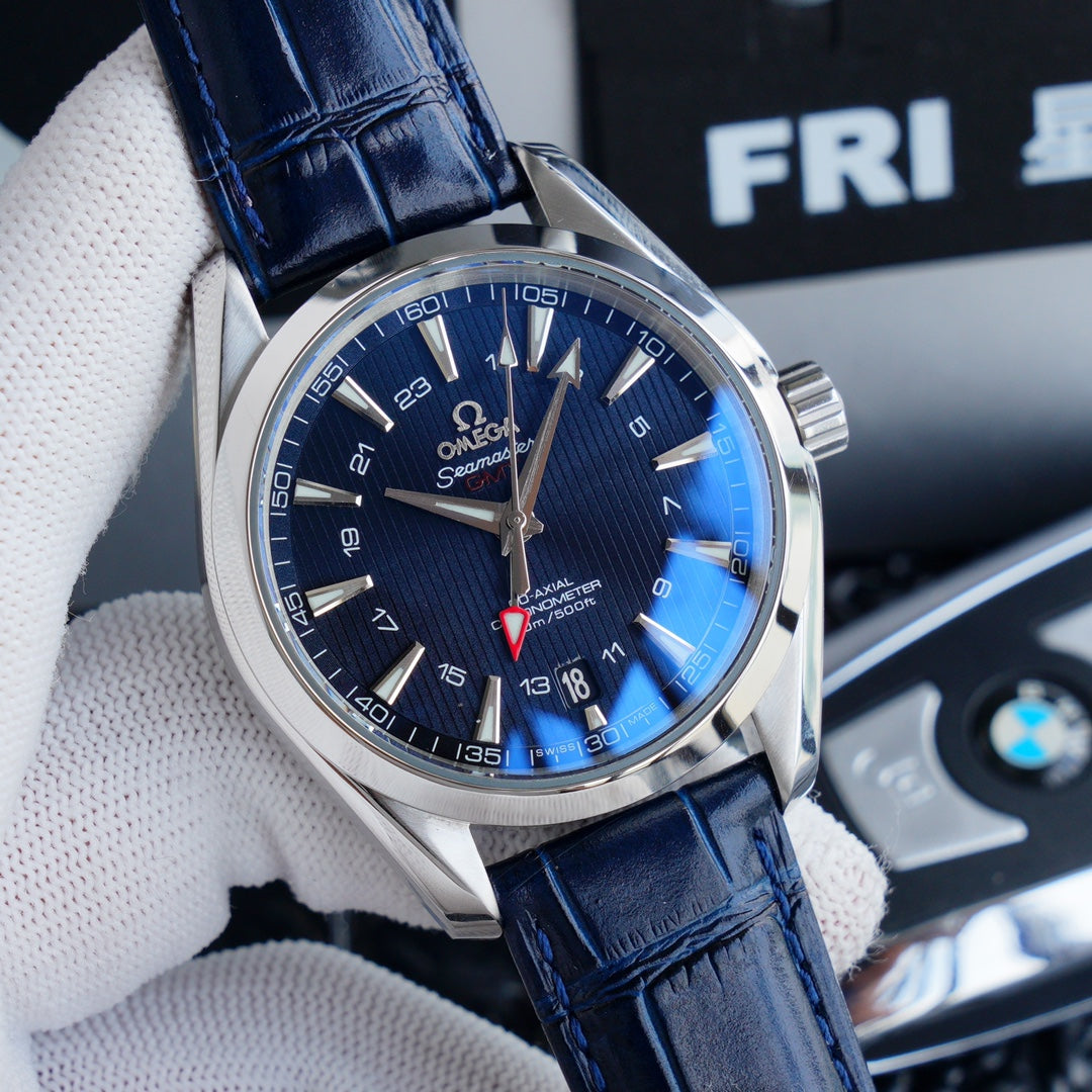 SEAMASTER AQUA TERRA 150M CO-AXIAL GMT  LEATHER STRAP