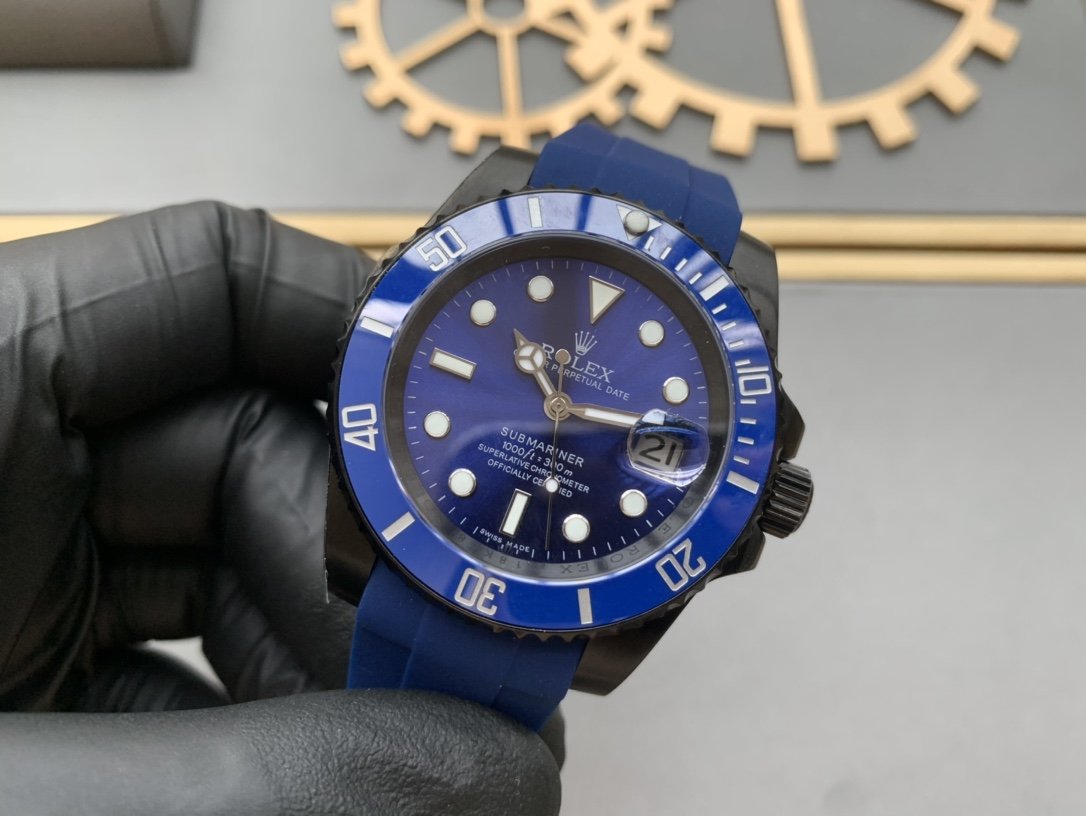 SUBMARINER DATE 41 BLACK CASE BLUE DIAL