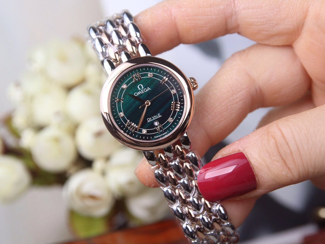 DEVILLE LADYMATIC 29MM TWO TONE BLUE DIAL