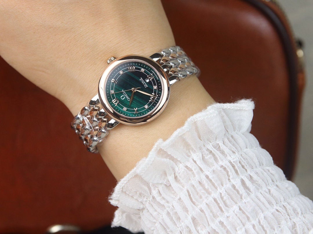 DEVILLE LADYMATIC 29MM TWO TONE BLUE DIAL
