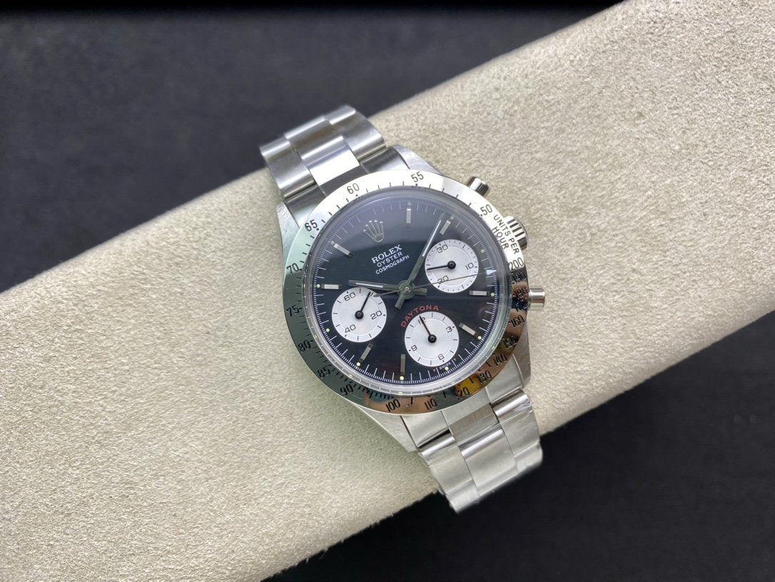 DAYTONA 37MM VINTAGE STEEL CASE BLACK DIAL