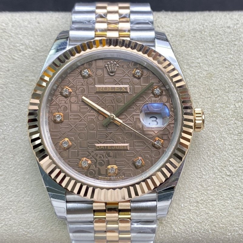 DATEJUST 41 TWO-TONE ROSE GOLD CHOCOLATE DIAL