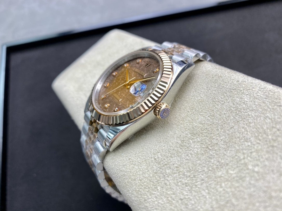 DATEJUST 41 TWO-TONE ROSE GOLD CHOCOLATE DIAL