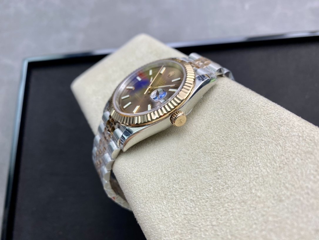 DATEJUST 41 TWO-TONE YELLOW GOLD CHOCOLATE DIAL
