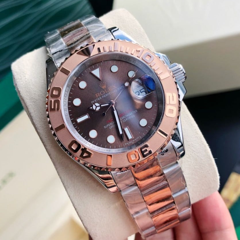 YACHT-MASTE EVEROSE GOLD BROWN DIAL