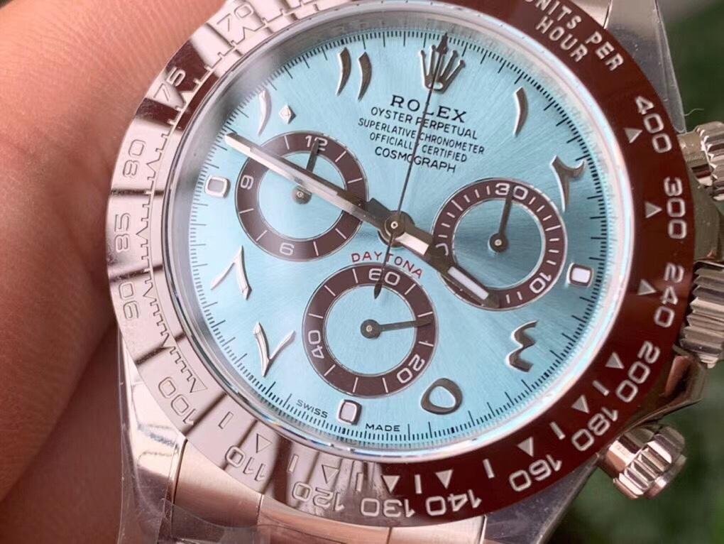 DAYTONA 116520 CUSTOM ICE BLUE CERAMIC ARABIC