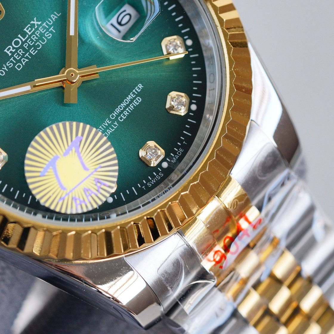 DATEJUST 41MM TWO-TONE GREEN DIAL JUBILEE BRACELET