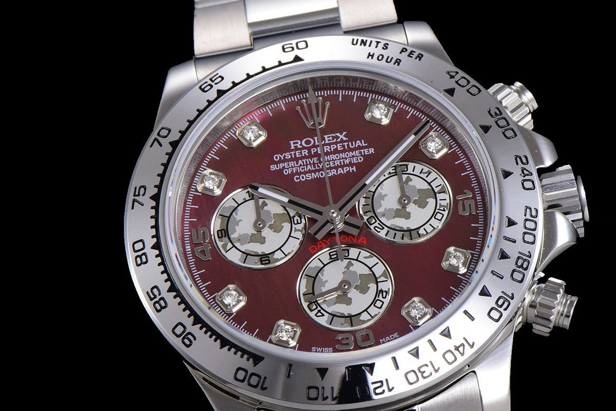 DAYTONA CUSTOM STEEL CASE RED PEARL DIAL