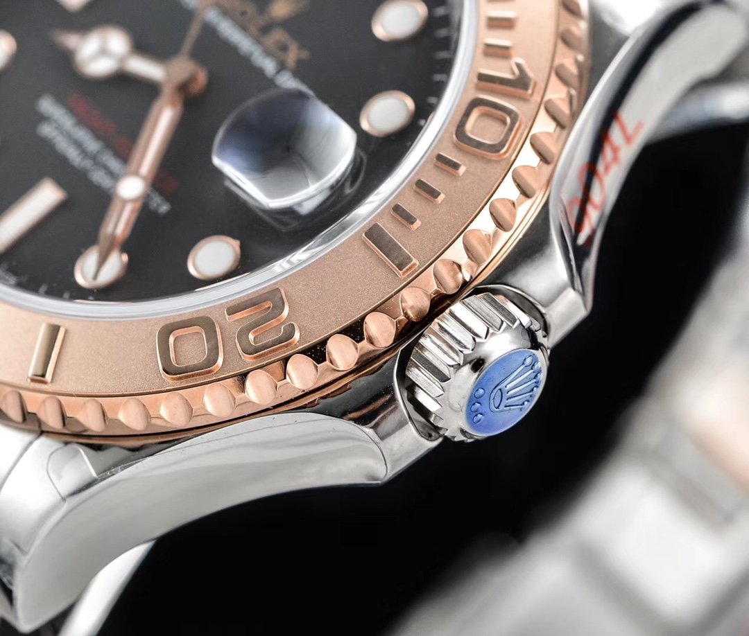 YACHT-MASTER EVEROSE GOLD BLACK DIAL