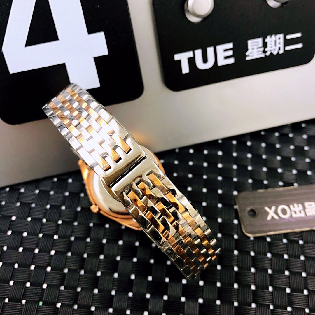 DE VILLE 33MM QUARTZ GOLD STEEL BLACK DIAL