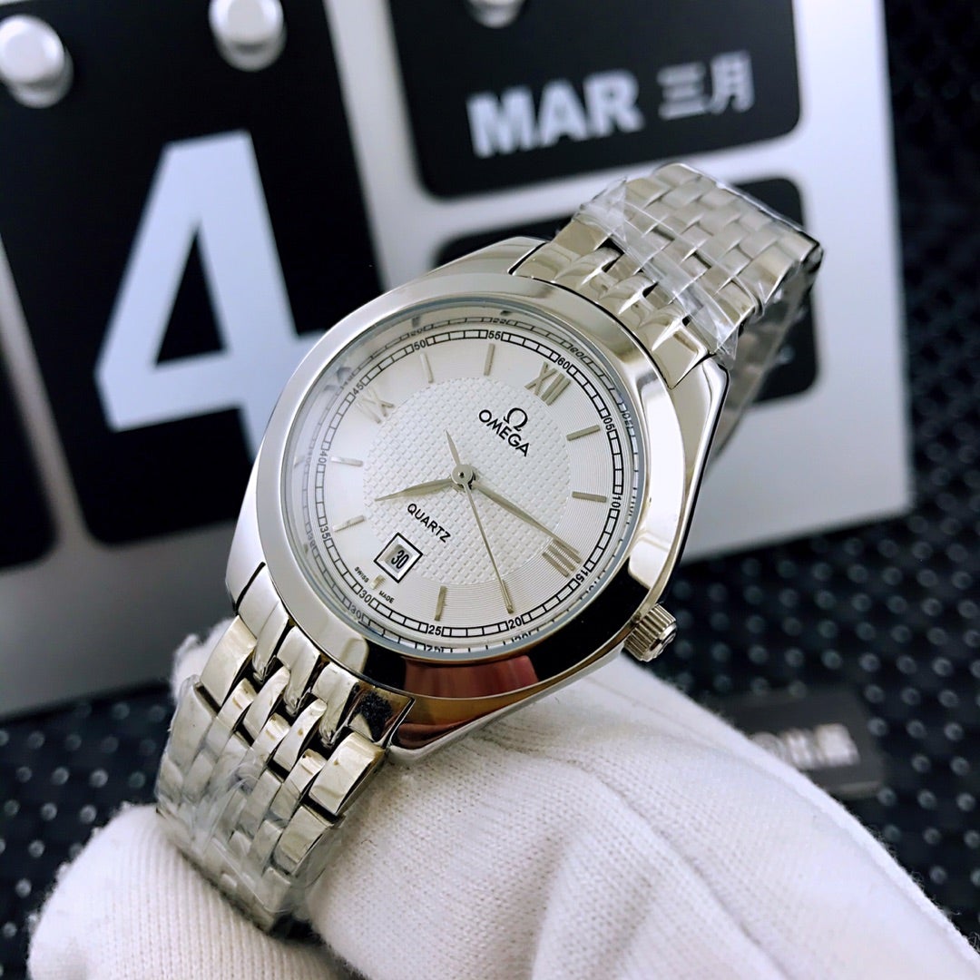 DE VILLE 33MM QUARTZ STEEL WHITE DIAL