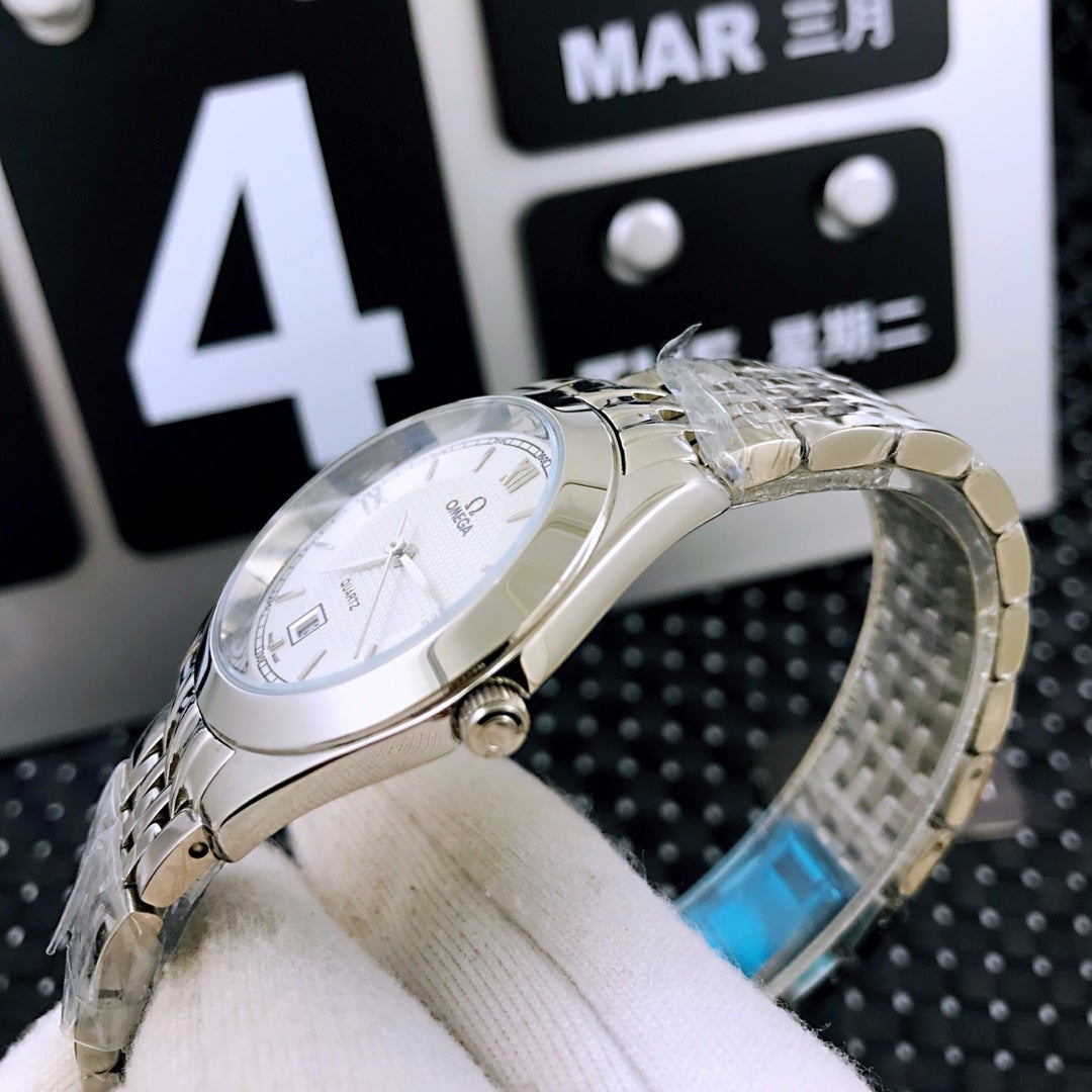 DE VILLE 33MM QUARTZ STEEL WHITE DIAL