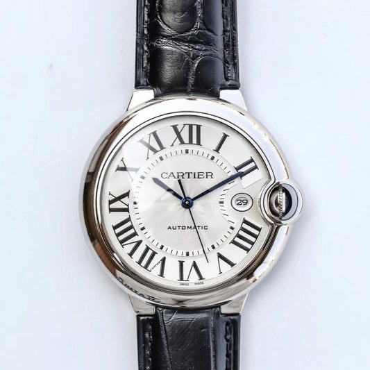 BALLON BLEU 42MM BLACK LEATHER