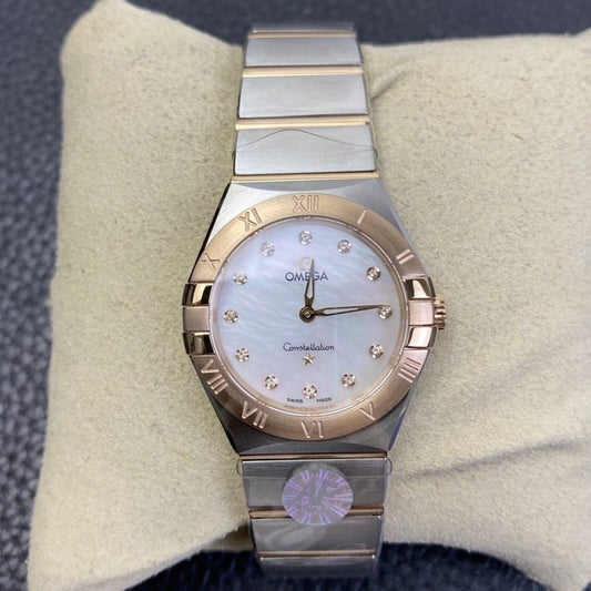 CONSTELLATION QUARTZ 28MM ROSE GOLD STEEL