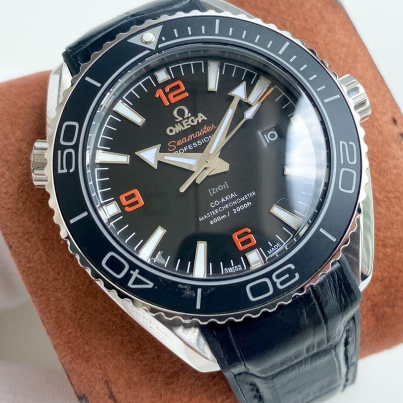 SEAMASTER PLANET OCEAN 600 STEEL BLACK CERAMIC LEATHER