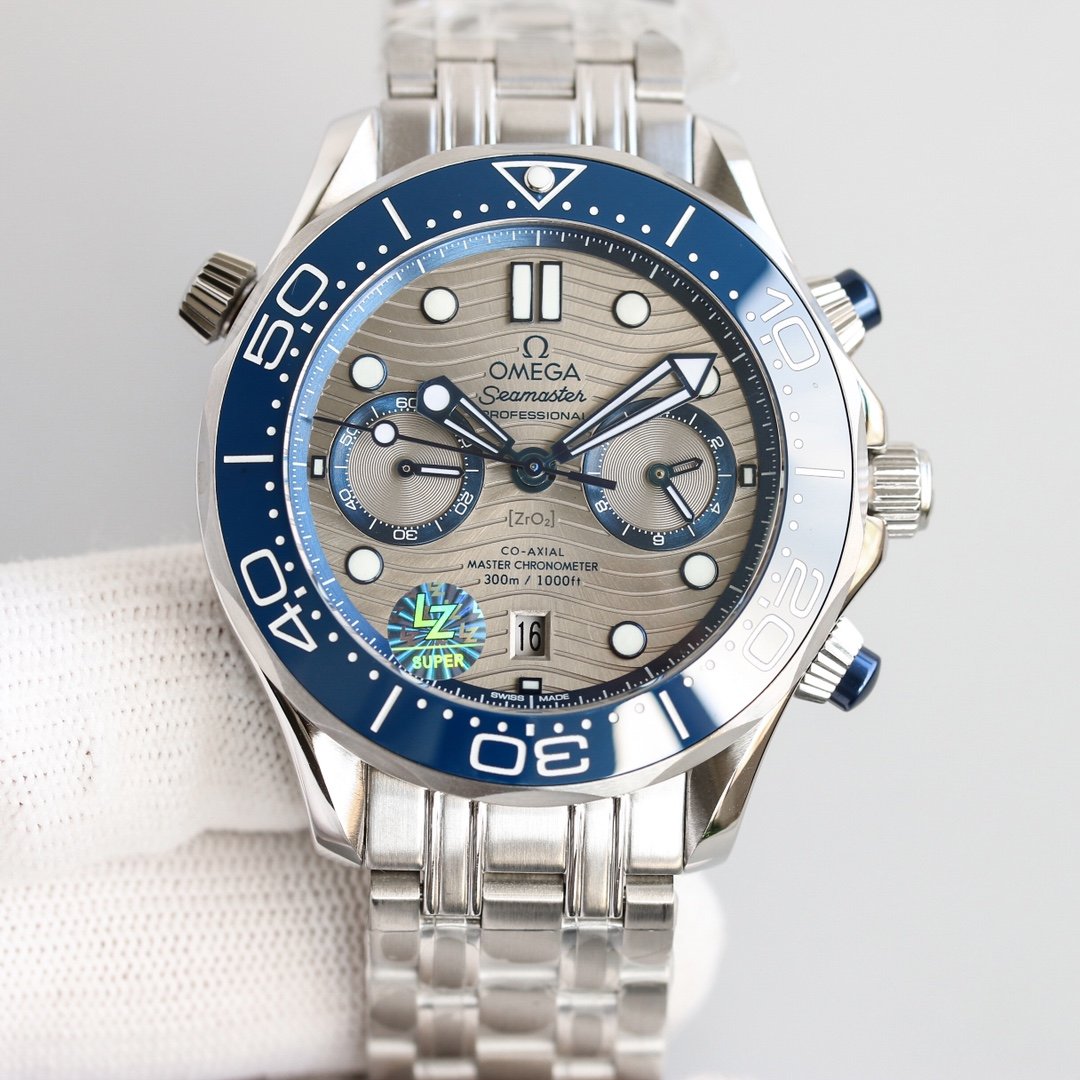 SEAMASTER DIVER 300M CHRONOGRAPH BLUE CERAMIC GREY DIAL