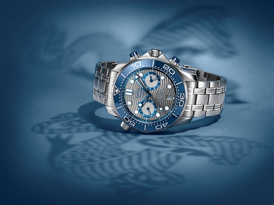 SEAMASTER DIVER 300M CHRONOGRAPH BLUE CERAMIC GREY DIAL