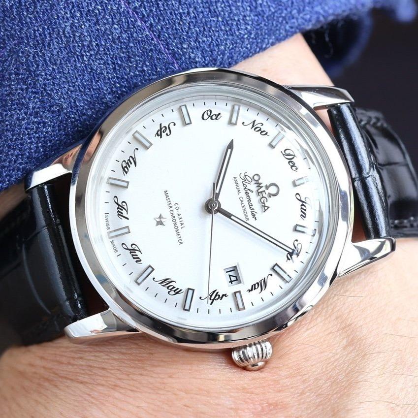 SEAMASTER GLOBEMASTER 40MM WHITE DIAL ANNUAL CALENDAR