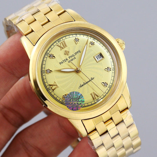 PATEK CALATRAVA 40MM GOLD CASE WHITE DIAL
