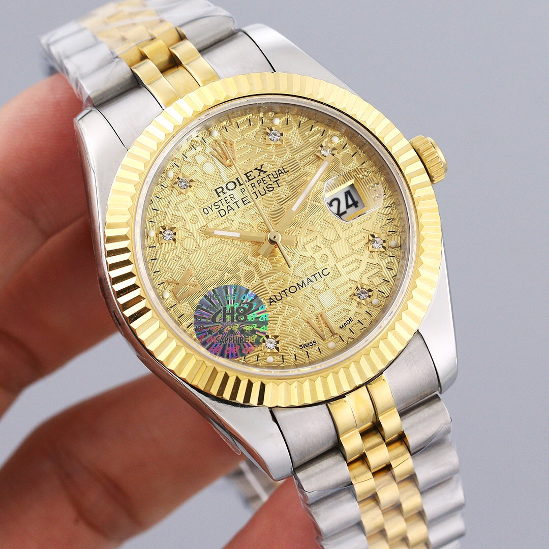 DATEJUST 41M GOLD CASE FLUTED MOTIF DIAL