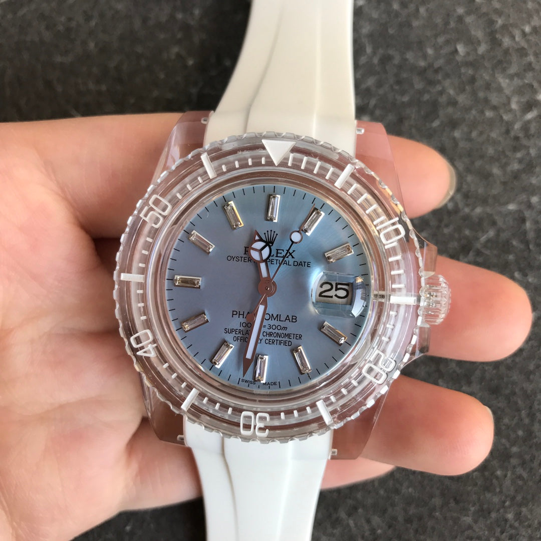 SUBMARINER DATE 40 CUSTOM SAPPHIRE CLOUD BLUE DIAL