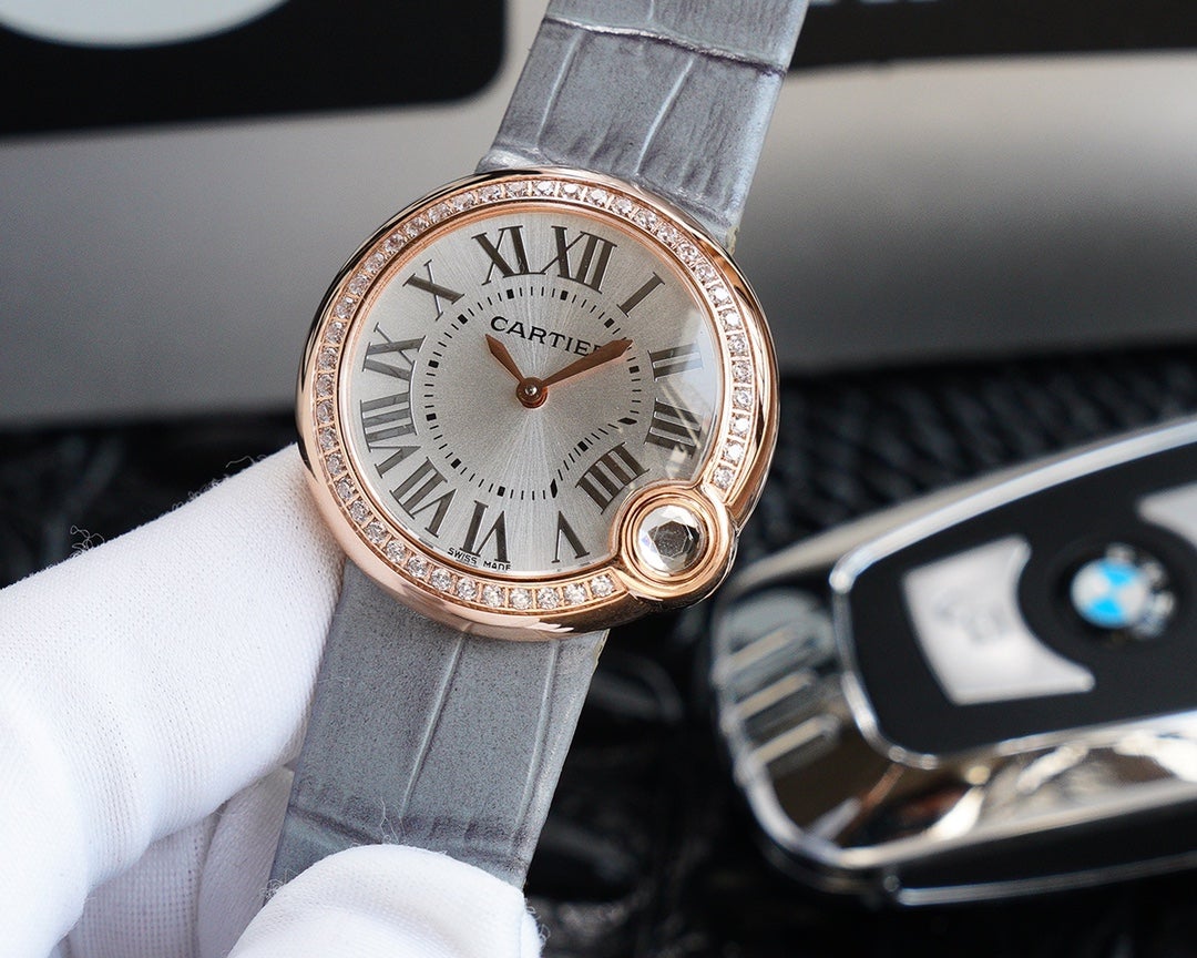 BALLON BLANC 33MM AUTOMATIC ROSE GOLD ARABIC NUMERALS
