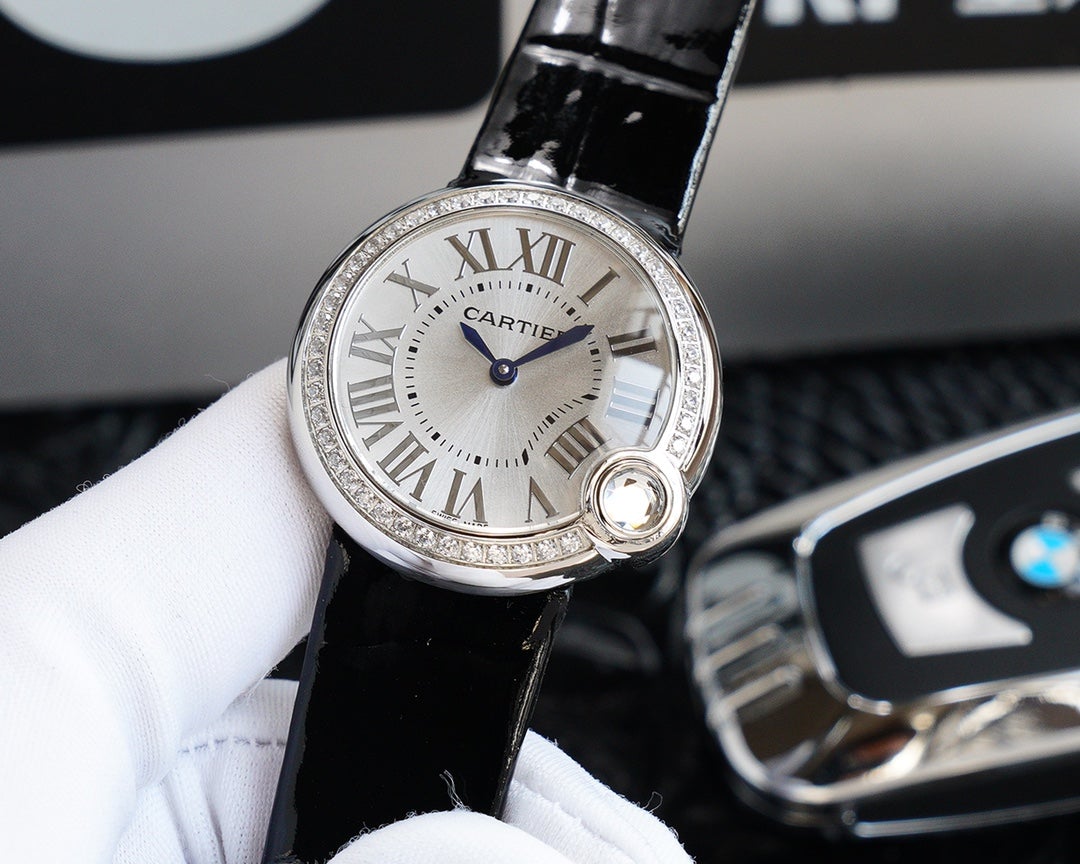 BALLON BLANC 33MM AUTOMATIC STEEL CASE ARABIC NUMERALS