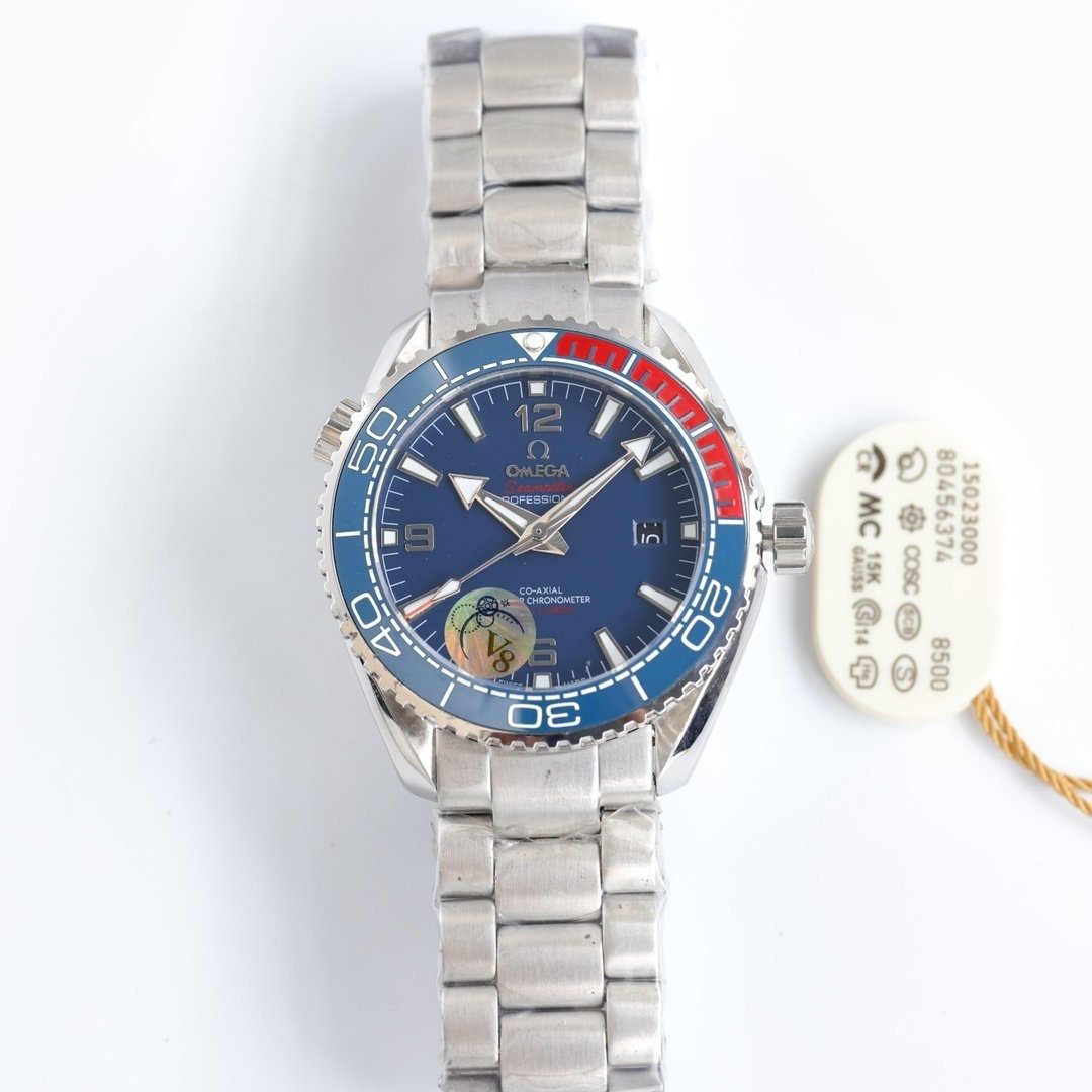 SEMASTER PLANET OCEAN 600M CERAMIC BLUE DIAL STEEL BRACELET