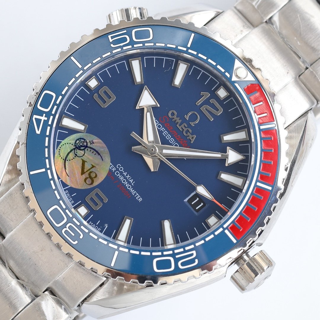 SEMASTER PLANET OCEAN 600M CERAMIC BLUE DIAL STEEL BRACELET
