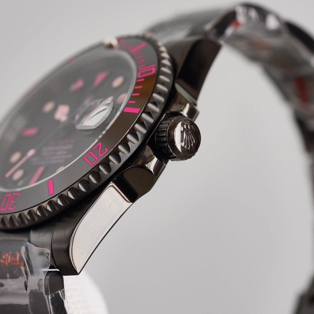 SUBMARINER CUSTOM BLAKEN BLACK PINK NUMERALS