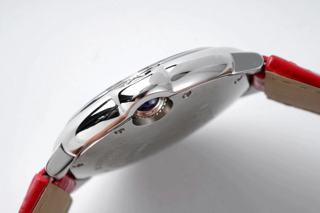 BALLON BLEU 33MM AUTOMATIC RED DIAL LEATHER 2021