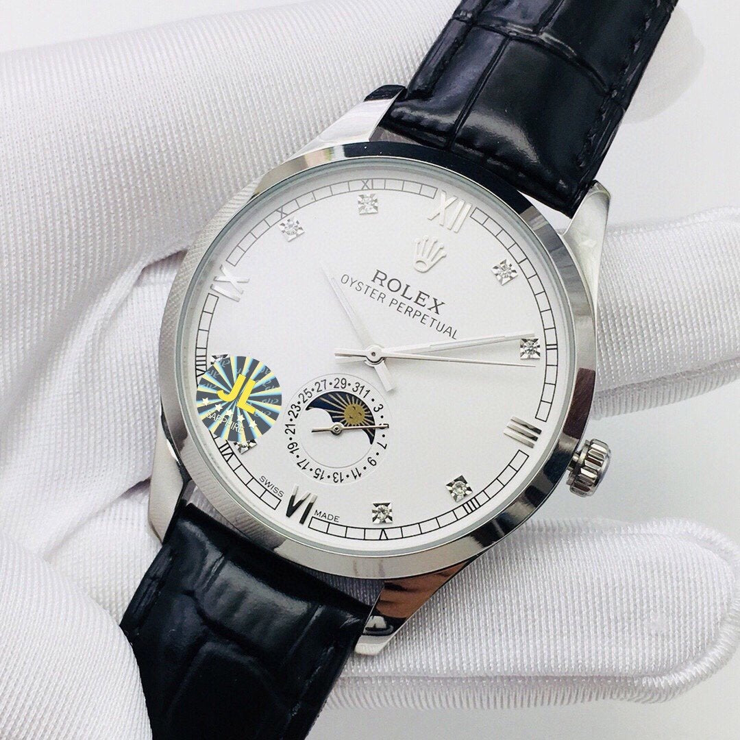 OYSTER PERPETUAL 41 MOONPHASE STEEL CASE WHITE DIAL