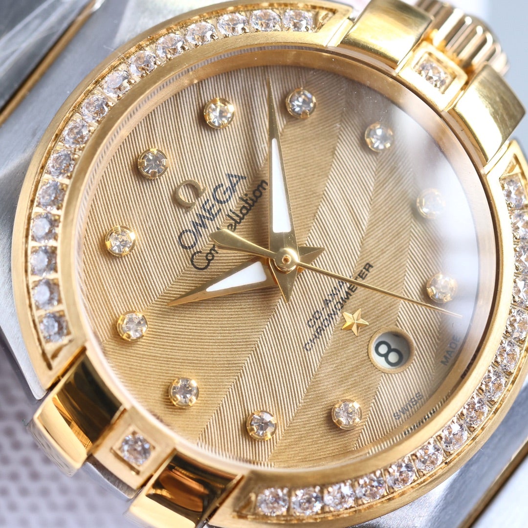 CONSTELLATION 27MM ROSE GOLD DIAMOND BEZEL