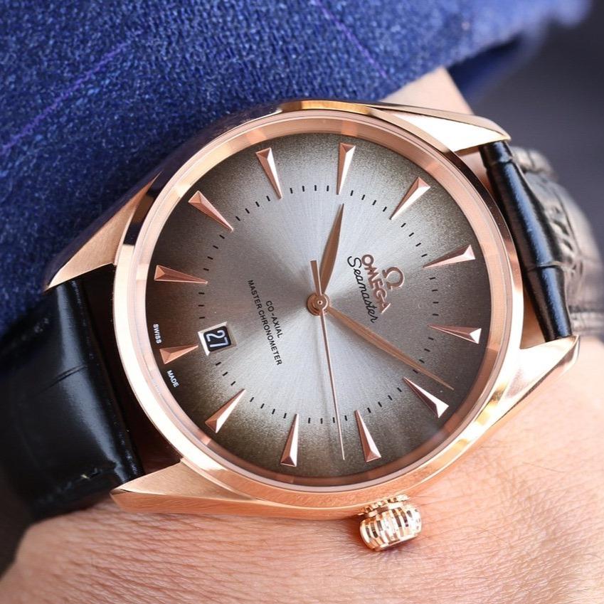 SEAMASTER AQUA TERRA 150M CO-AXIAL GOLD CASE LEATHER