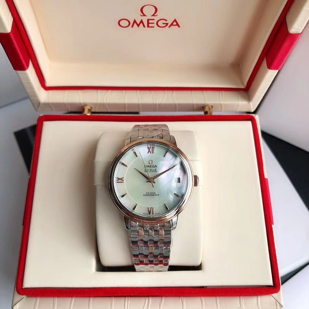 DE VILLE PRESTIGE 39.5 GOLD STEEL MOP DIAL