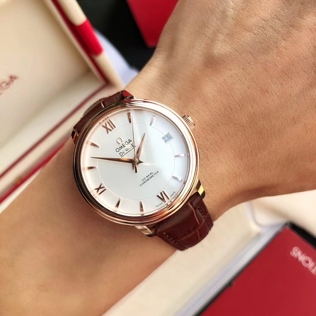 DE VILLE PRESTIGE 39.5 ROSE GOLD CASE MOP DIAL