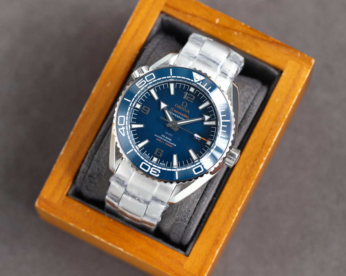 SEAMASTER PROFESSIONAL PLANET OCEAN 600M BLUE CERAMIC STEEL BRACELET