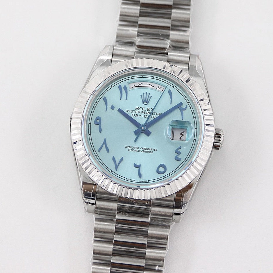 DAY-DATE 41MM STAINLESS STEEL TIFFANY DIAL ARABIC