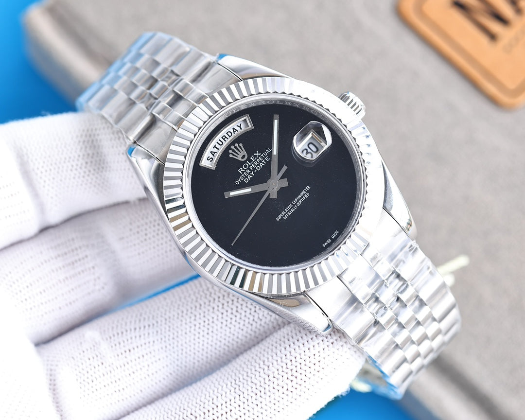 DAY-DATE 41 CUSTOM BLACK DIAL NO NUMERALS