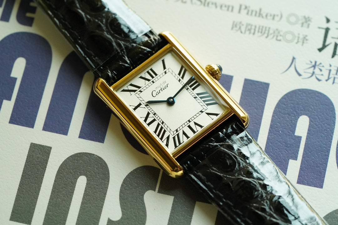 TANK MUST DE SOLO 30MM GOLD CASE LEATHER STRAP