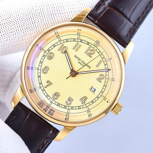 CALATRAVA 5226 GOLD CASE LEATHER STRAP