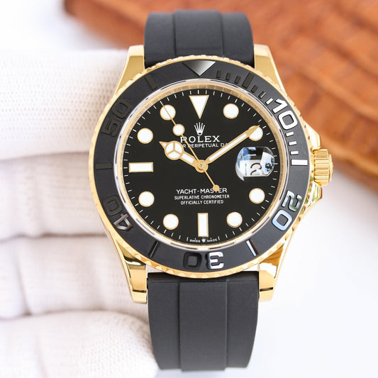 YACHT MASTER 42 GOLD CASE CERAMIC BEZEL