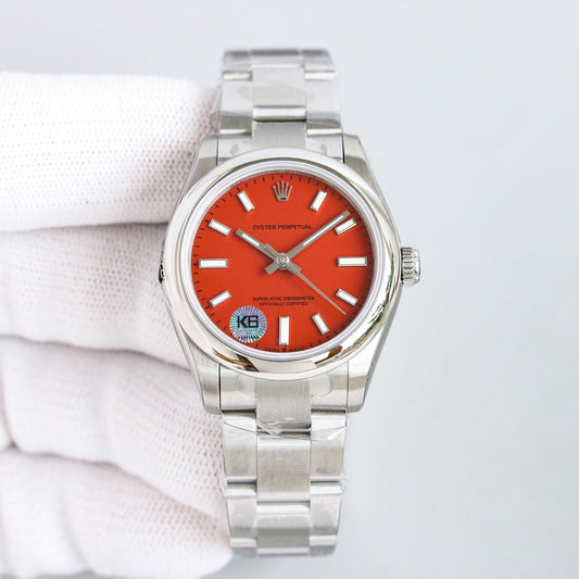 OYSTER PERPETUAL 31MM RED DIAL